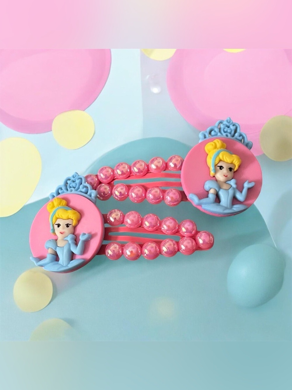 Cinderella Pearl Hair Clip for Girls – Cute Handmade Snap Clip